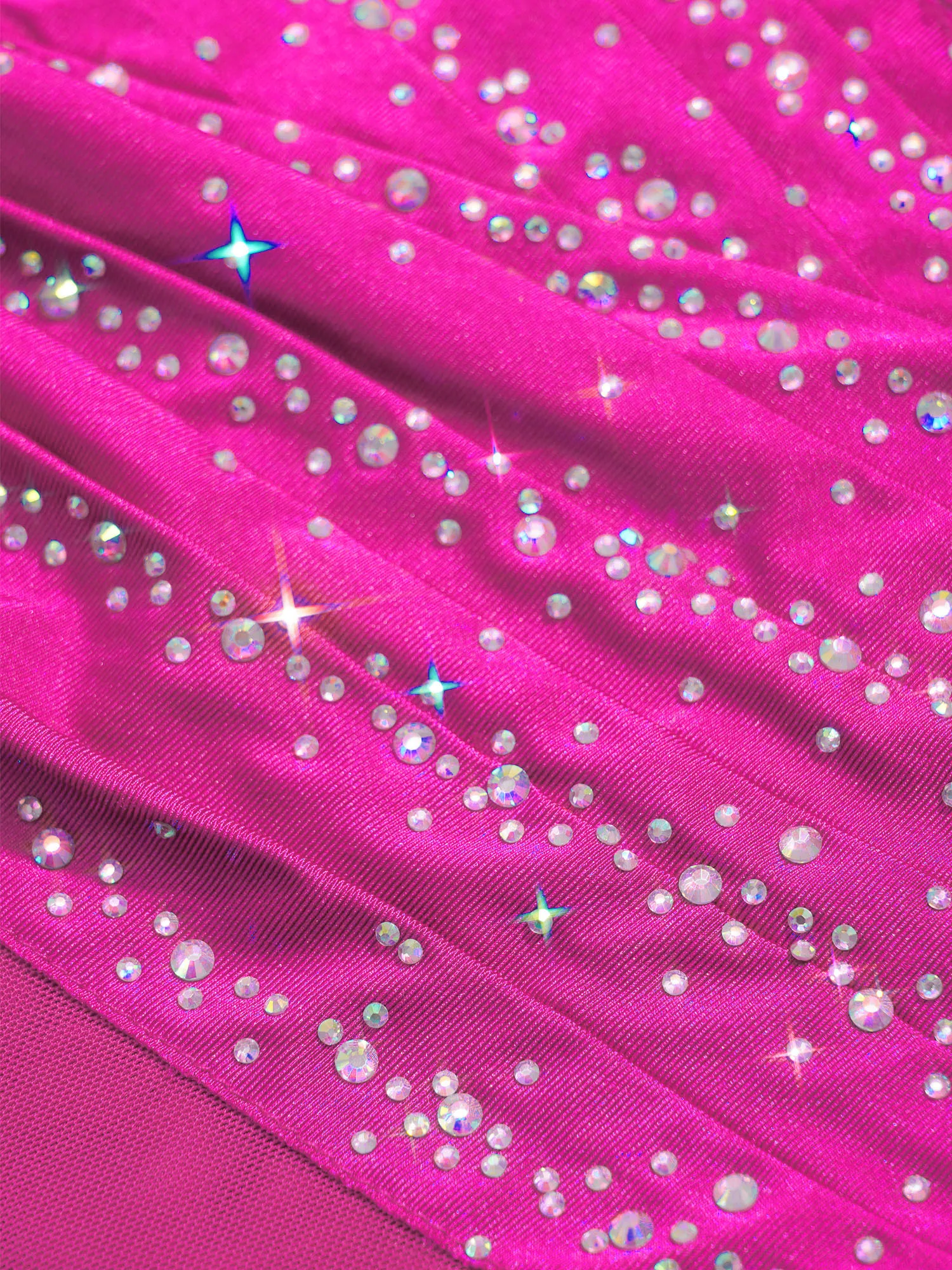 

Kids Girls Figure Skating Lyrical Dance Performance Costume Dress Sleeveless Sheer Mesh Patchwork Leotard Rhinestones Dress