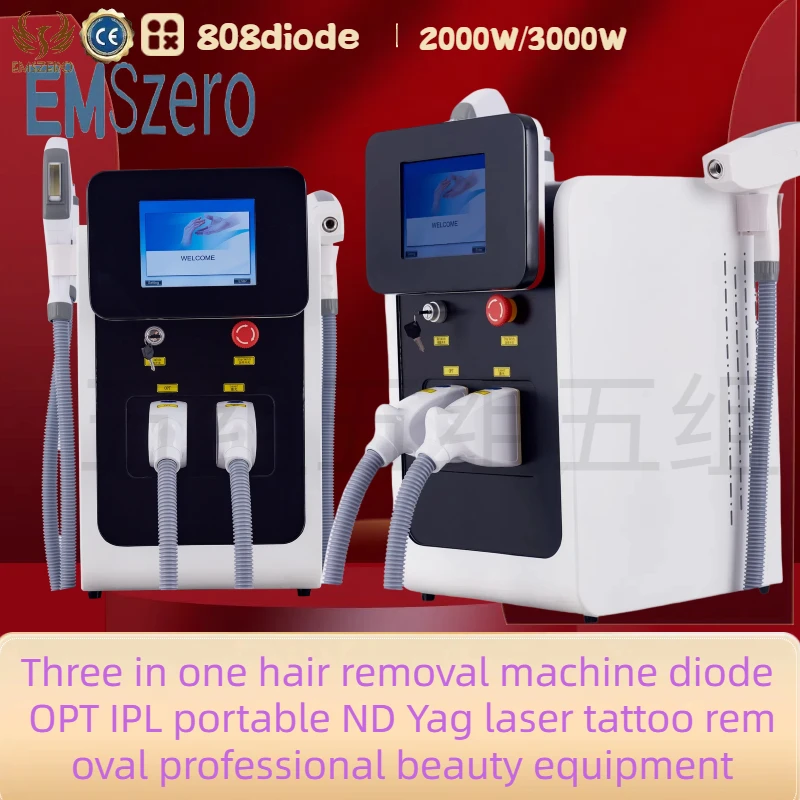 

Newest Technology 3 in1 OPT IPL Hair Removal Yag Machine Portable Multifunctional Beauty Instrument