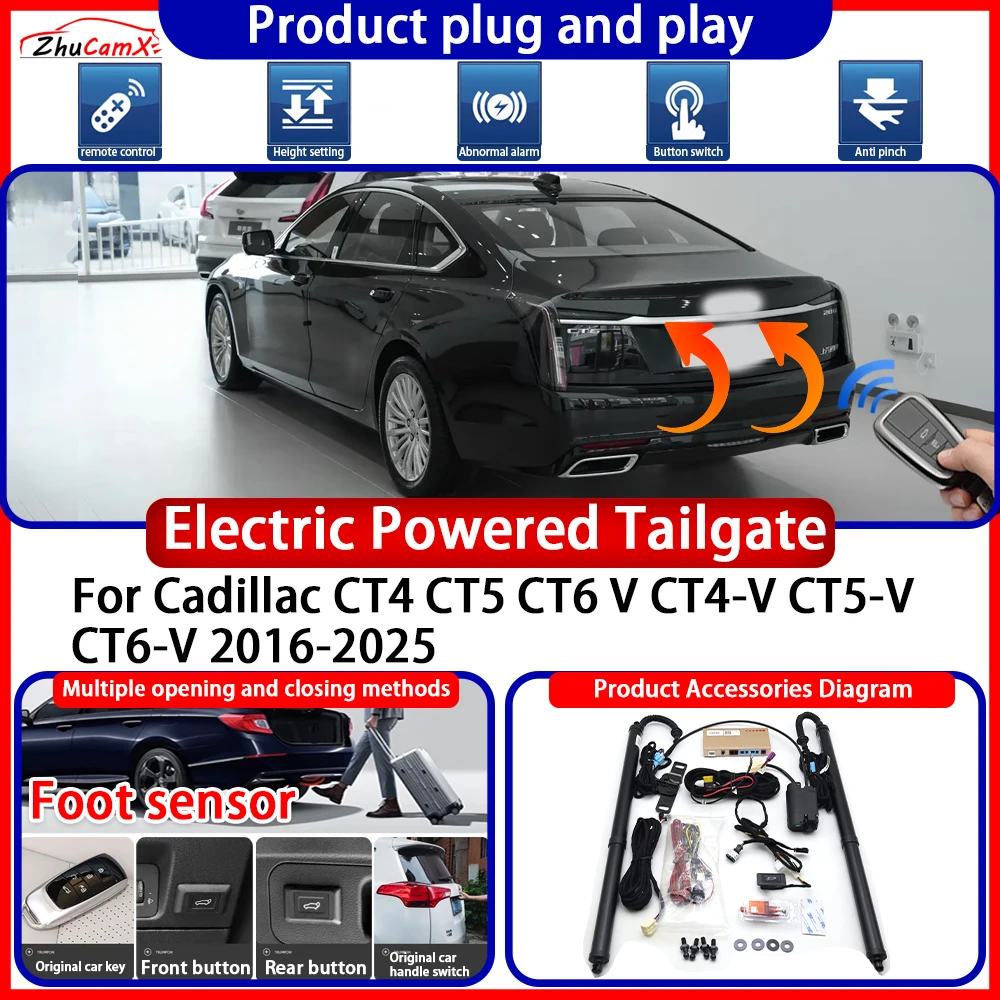

Powered Tailgate for Cadillac CT4 CT5 CT6 V CT4-V CT5-V CT6-V 2016-202 System anti pinch Smart Intelligent Control Gate Lift
