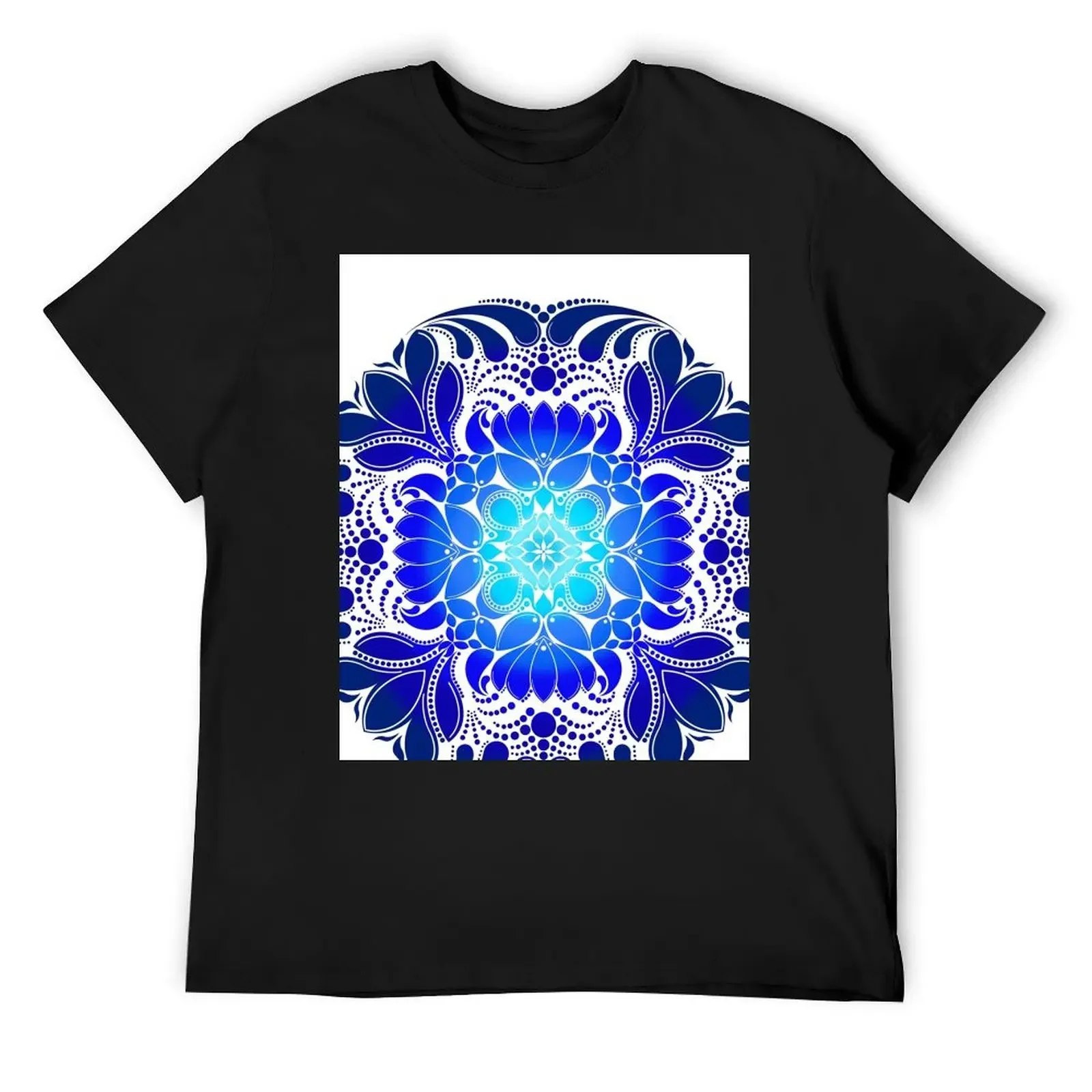 

Mandala ocean T-Shirt anime tshirt blue archive blanks funny t shirts for men