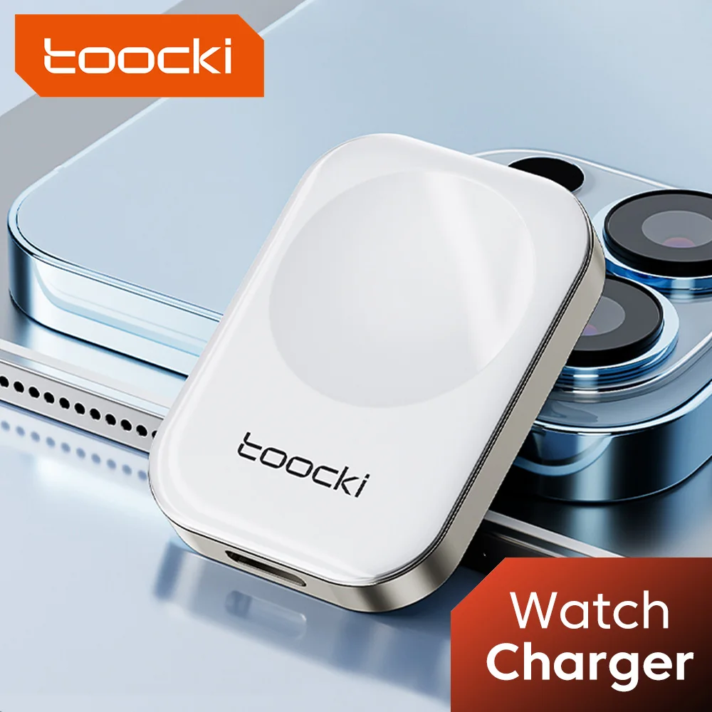 Toocki USB C Wireless Charger for IWatch 7 6 SE 5 Protable USB Charger Charging Dock Station For Apple Watch Type C Watch Charge