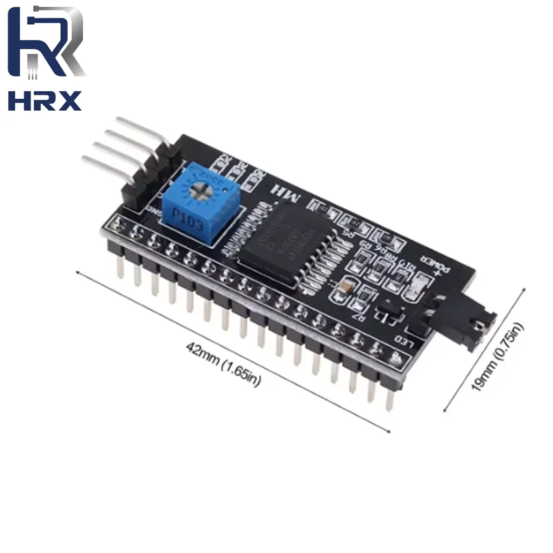 1-10pcs IIC I2C TWI SPI Serial Interface Board Port 2004 LCD1602 Adapter Plate LCD Adapter Converter Module PCF8574 For Arduino