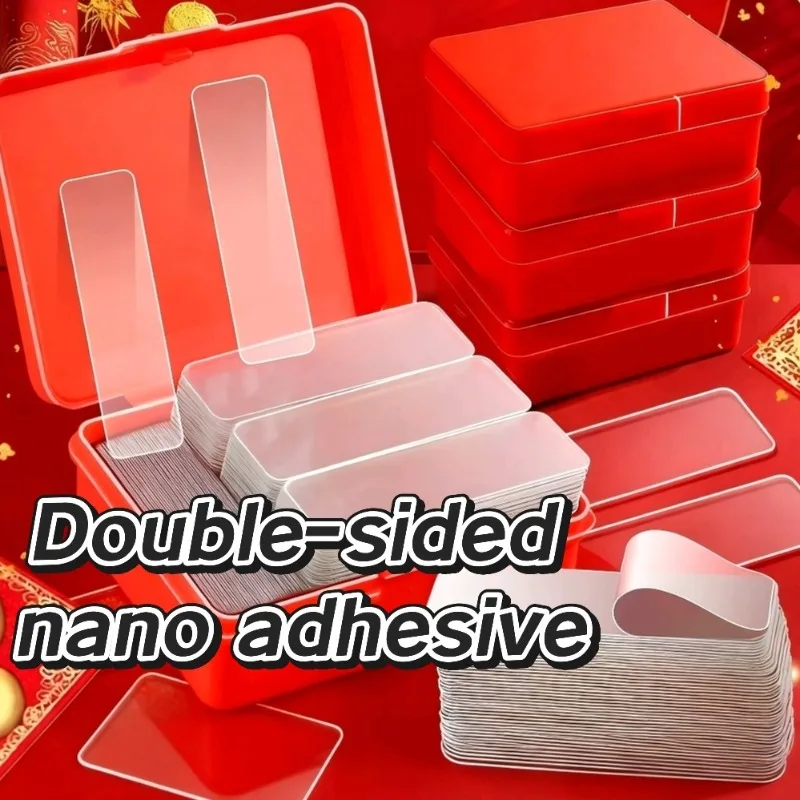 

1/2/3/4/5/10 коробок многоразовая лента из ПВХ, двусторонние наклейки, прозрачная лента, бесследная моющаяся водонепроницаемая самоклеящаяся лента