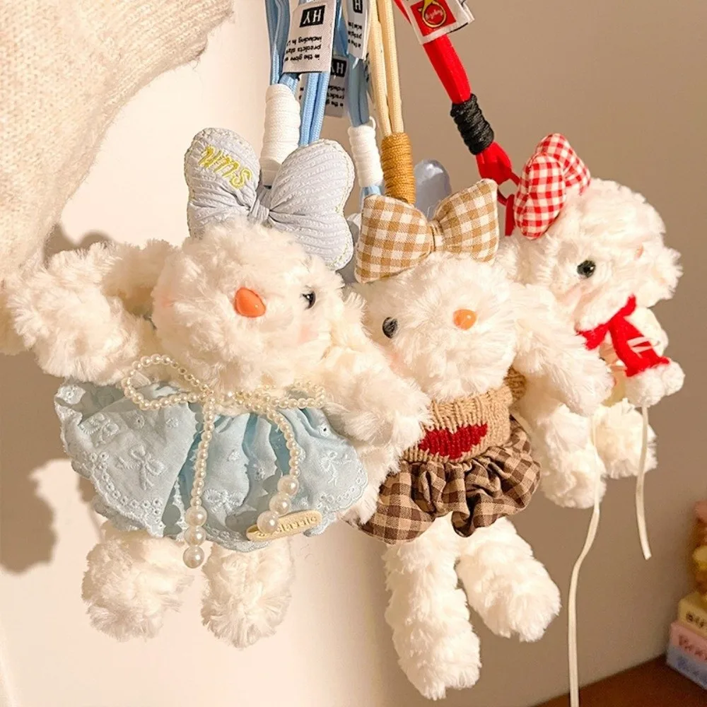 

Fashionable Hanging Rabbit Plush Pendant Cute Cartoon Doll Keychain 18cm Plush Plush Rabbit Key Ring Women