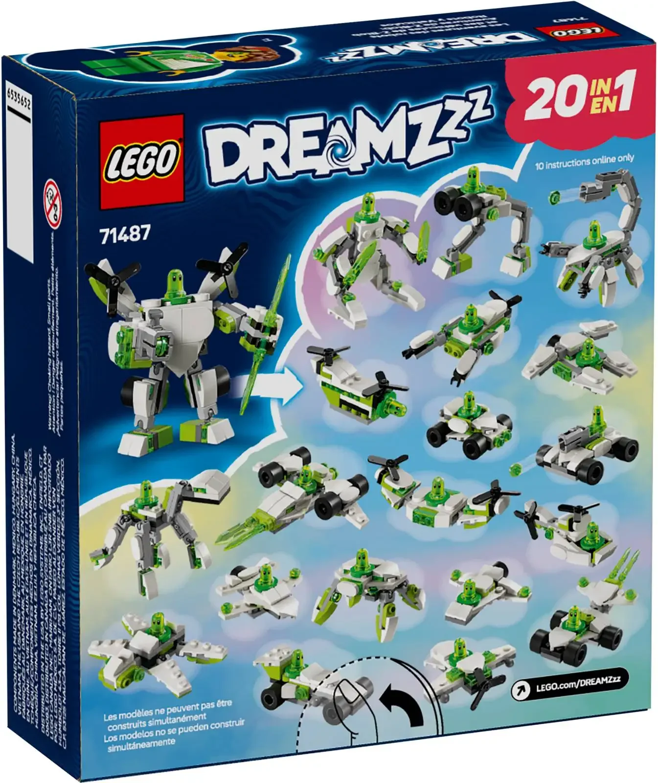 LEGO® DREAMZzz™ Z-Blob’s Robot and Vehicle Adventures (71487) Building Set for Boys and Girls Aged 7 and Up 121 Pieces