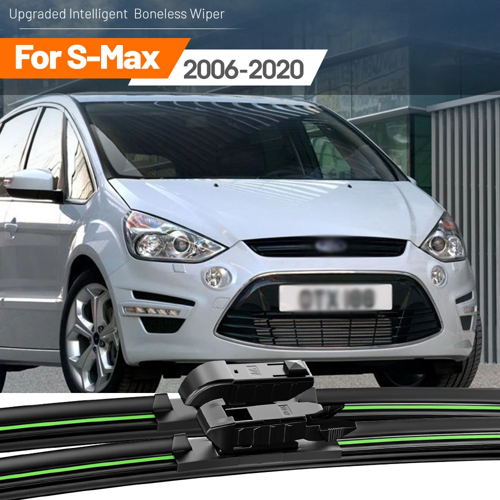 2pcs For Ford S-Max SMax S Max MK1 MK2 2006-2020 Front Windshield Wiper Blades 2008 2012 2016 2018 Windscreen Window Accessories