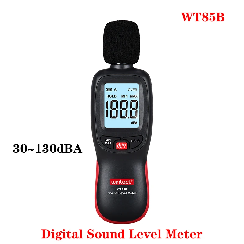 

5PC Bluetooth Digital Sound Level Meter WT85B 30~130dBA Noise Audio Level Meter Decibels Dosimeter Alarm Tester Diagnostic Tools