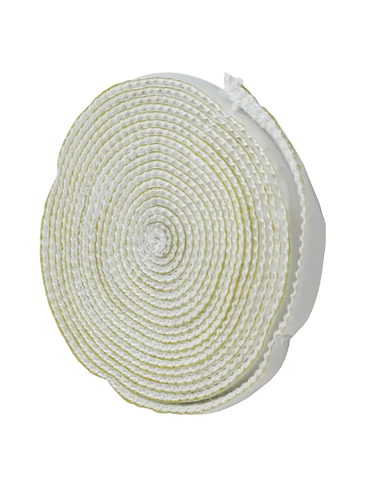 Glass Seal Flat Stove Rope Fiberglass 10mm Width 200/250/300/400cm Length Functional High Temperature Resistance White