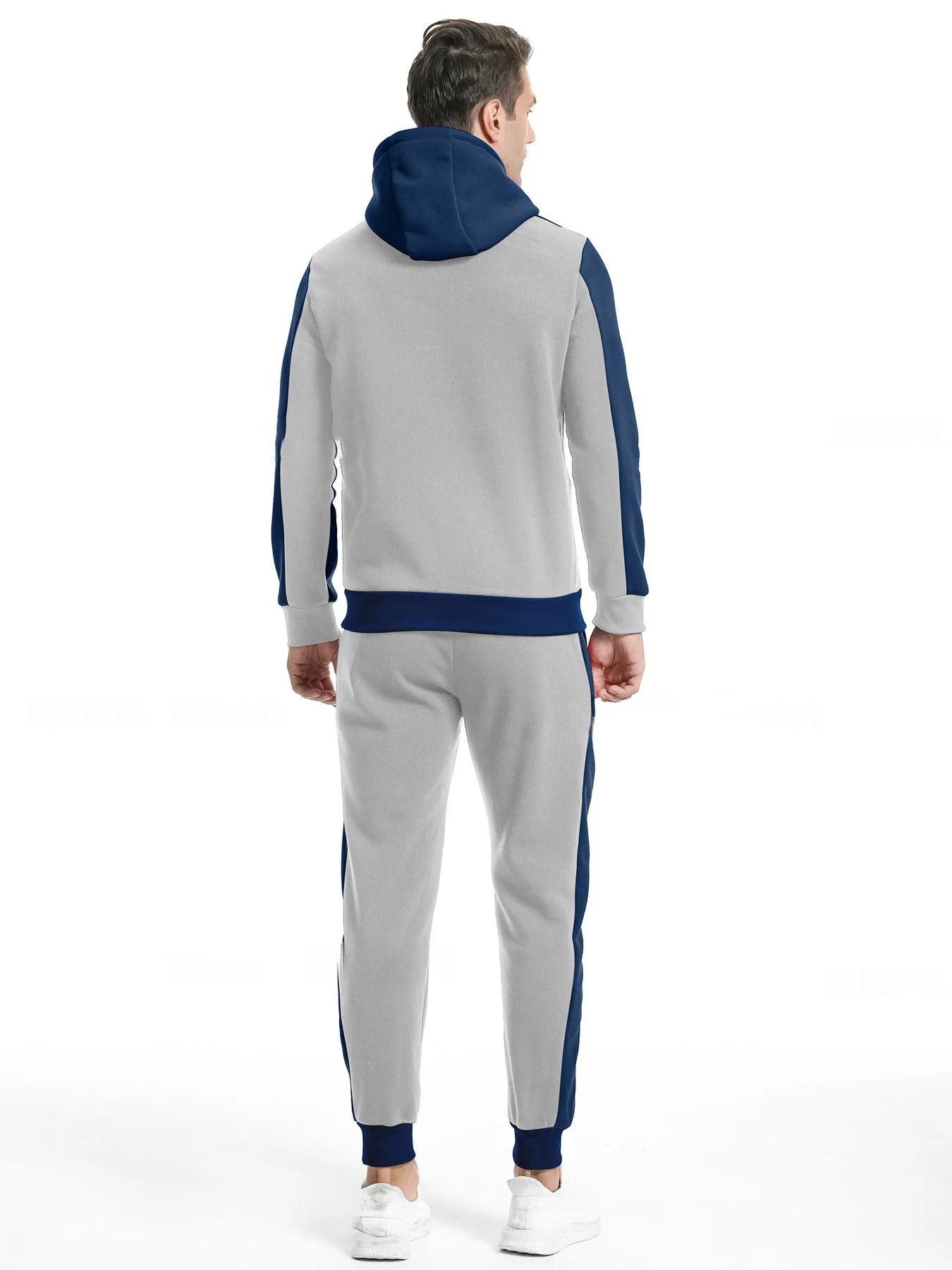 Herbst Winter Herren Urban Outdoor Zip-Up Hoodie Strick-Polyester Langarm-Sweatshirt Leicht Weich Locker Tägliches Gehen Fitness Streetwear – Detail 24