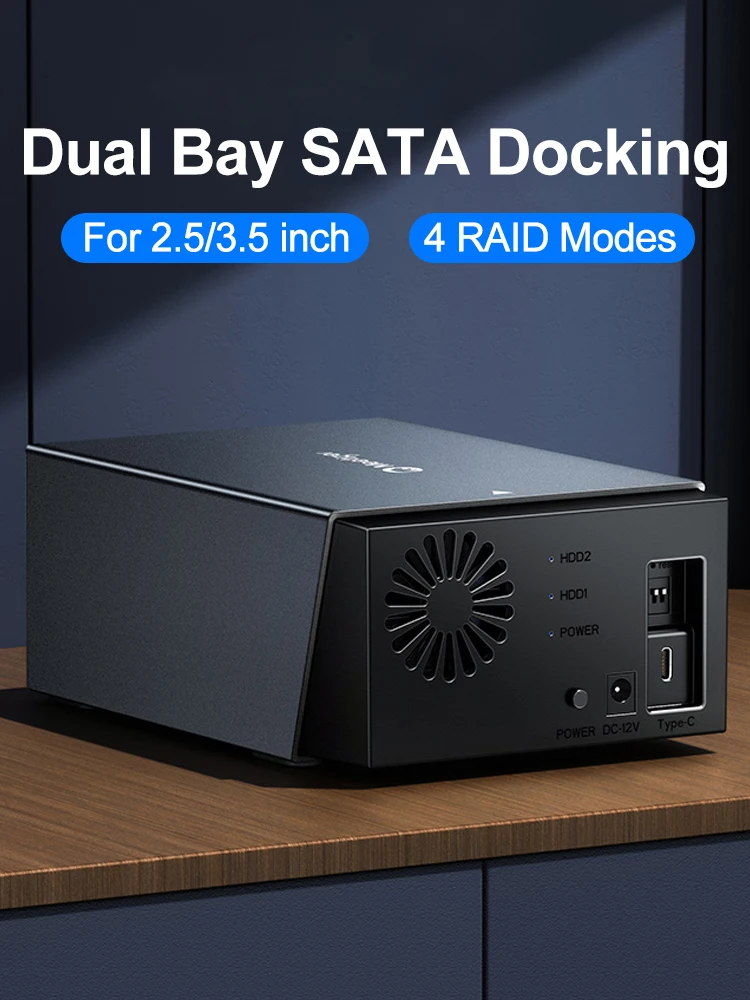 Meetiger Storage Box 2.5/3.5 cala Stacja dokująca do dysków twardych SATA do stacji dokującej do dysków twardych typu C do obudowy zewnętrznego dysku twardego — zdjęcie produktu 7