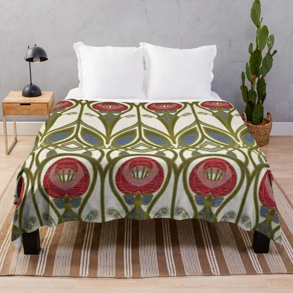 

Charles Rennie Mackintosh design Throw Blanket Bed linens Sofa Luxury Throw Sofa Throw Blankets