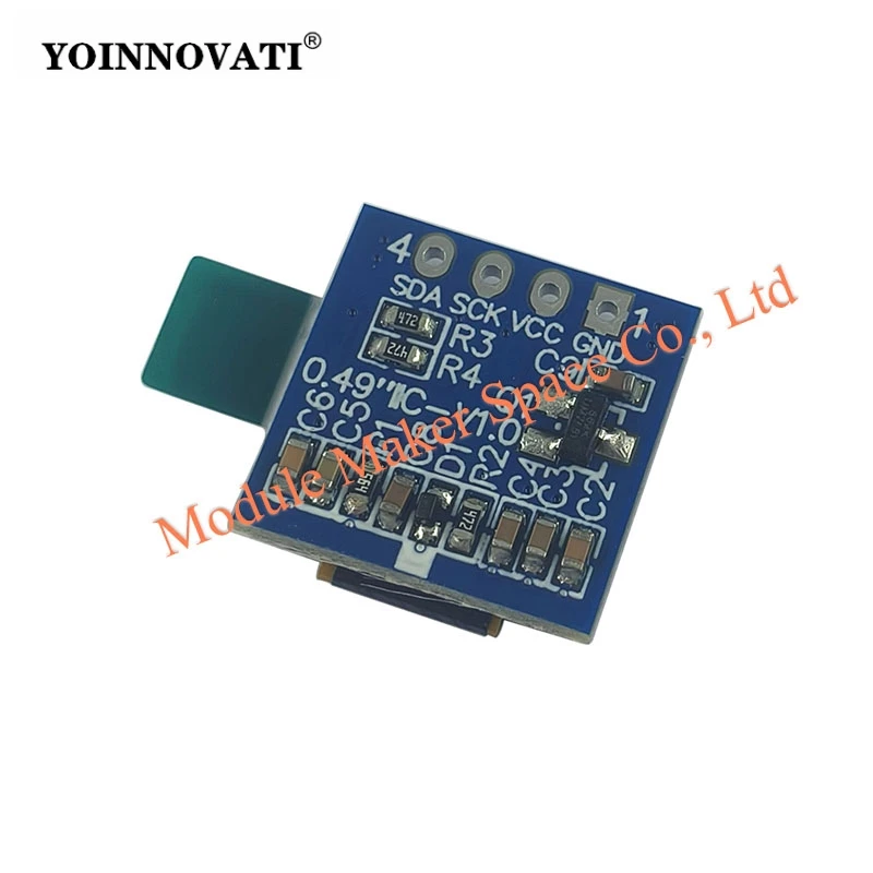 0.49-inch OLED Display Module SSD1315 64x32 I2C Interface White Monochrome - 4-Pin COG Small LCD Screen Module