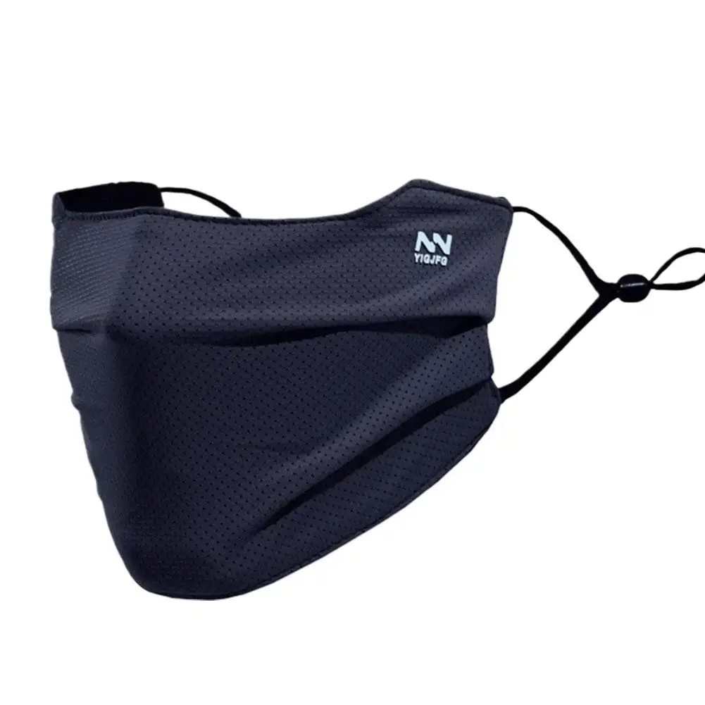 Mascarilla de protección solar de verano para hombres, Color sólido, reutilizable, transpirable, protección facial UV, lavable, mascarilla de cara de ciclista, accesorios al aire libre