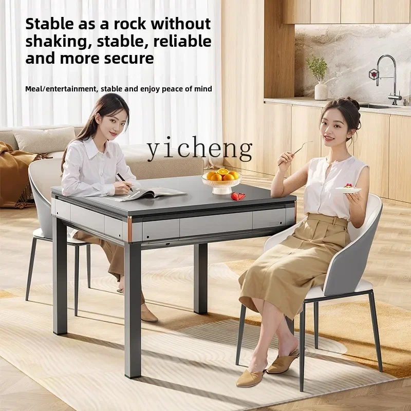 TQH Bass one-button Noise Reduction Will Hemp Machine Automatic Home Dining Table integrated Electric Mahjong Table