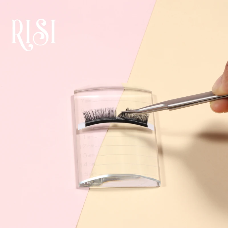 RISI Eyelash Display Crystal Table Professional Crystal Glass Adhesive Glue Palette Eyelash Extensions