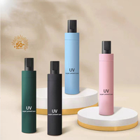 Foldable Manual Umbrella, Waterproof and Windproof Umbrella, Anti-UV Umbrella for Sunny Or Rainy Days, Simple Solid Color Umbrel
