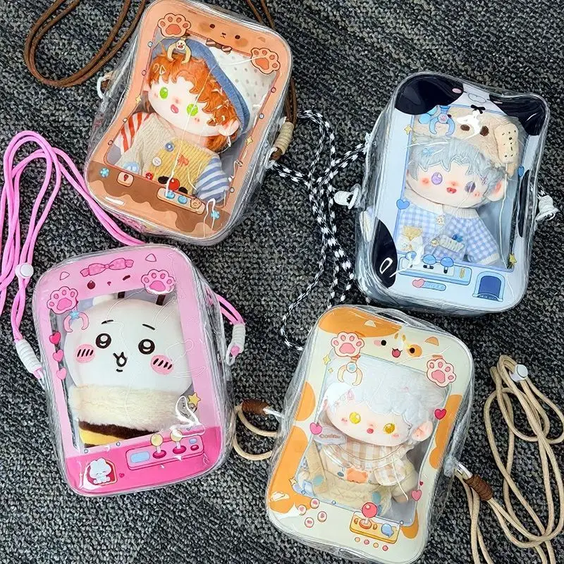 INS Style Kawaii Doll Bag Cartoon Doll Bag INS Style Student PVC Crossbody Toon Goods Bag Display Storage Bag