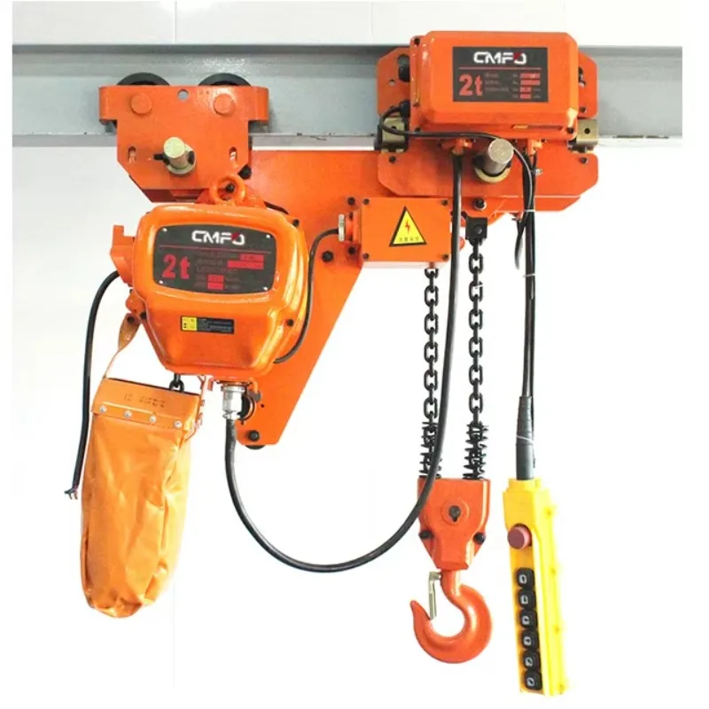 Customized Electric Hoist Machine 1T 2T 3T 5T Single and Double Low Headroom Chain Electric Hoist With Motorized Trolley
