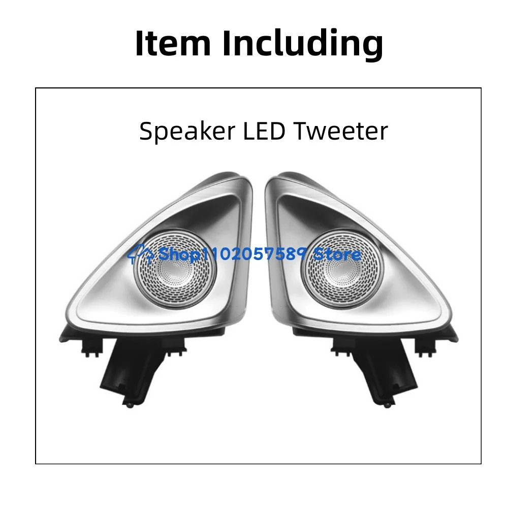 For Mercedes Benz 2015-2021 C Class W205 4D Rotary LED Tweeter Speaker with Ambient Light – Car Interior Atmosphere Lamp Kit