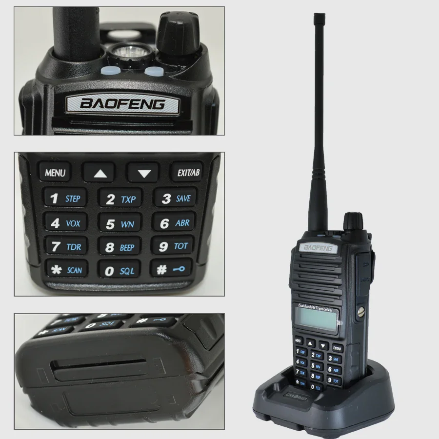 10pcs BaoFeng UV-82 5W Dual Band 136-174&400-520MHz Two Way Radio with 2800mAh Battery UV82 Walkie Talkie Ships from Moscow!