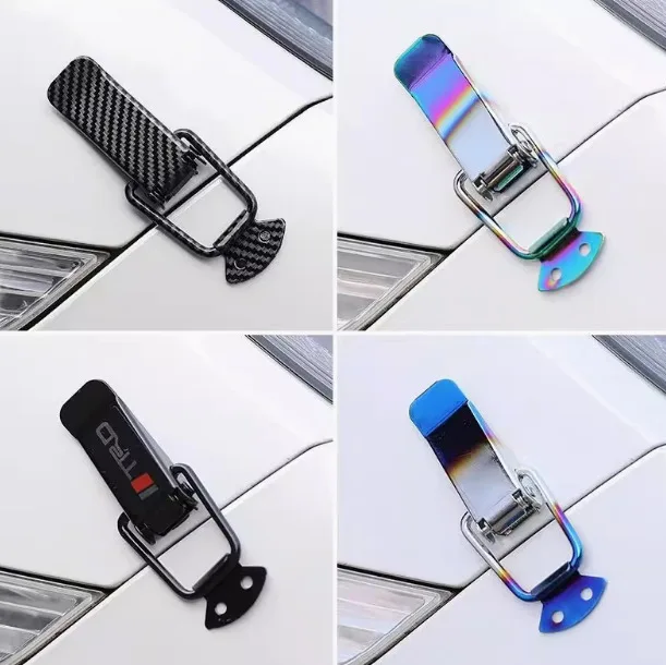 

1PC Modified Car Bumper No-drill Decoration Pull Hooks Metal Fastener Clip Car Multi-color Down Hood Lock Metal Fastener Clip