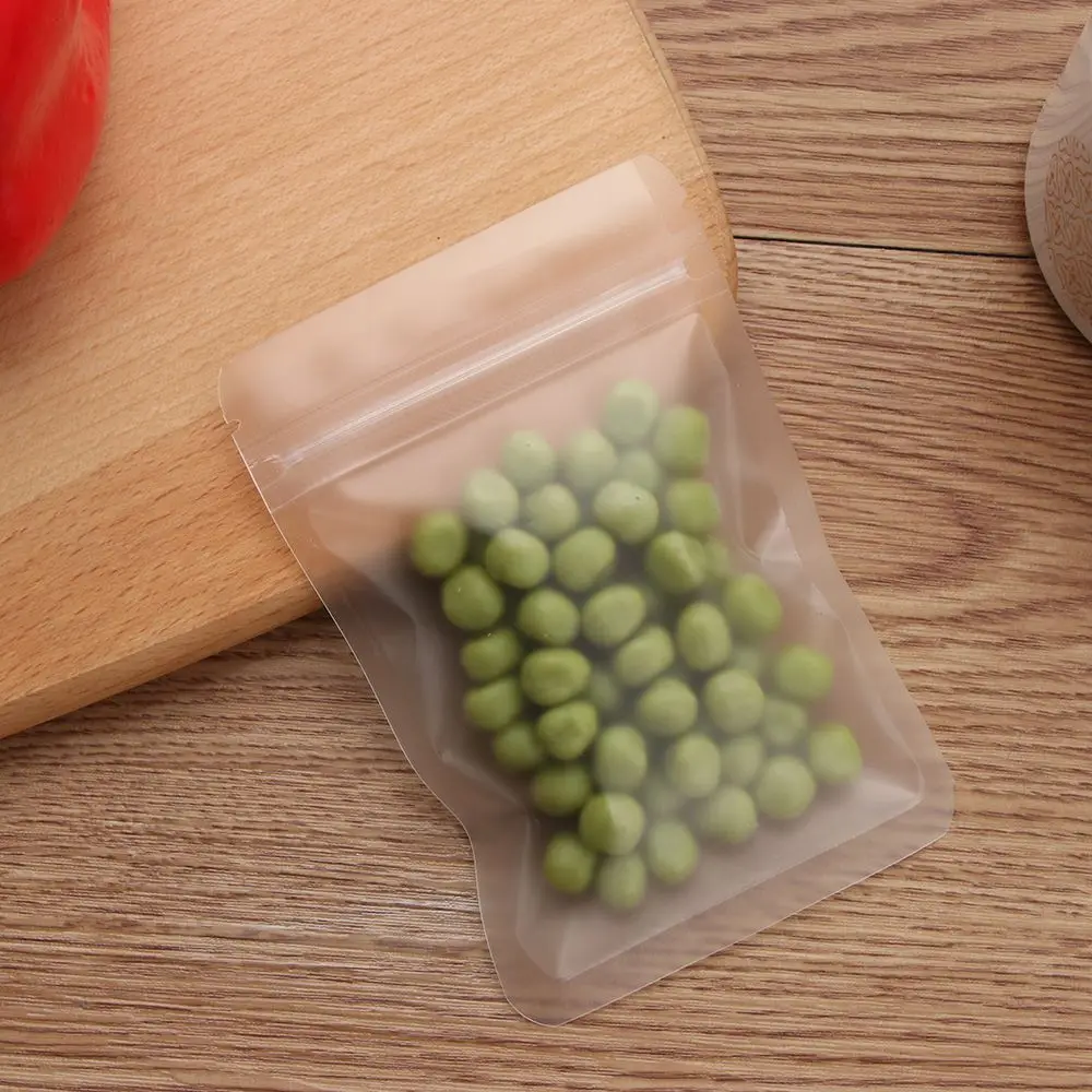 20 Pcs Pack Waterproof Self Seal Transparent Reclosable Pouches Packaging Bag Zipper Storage
