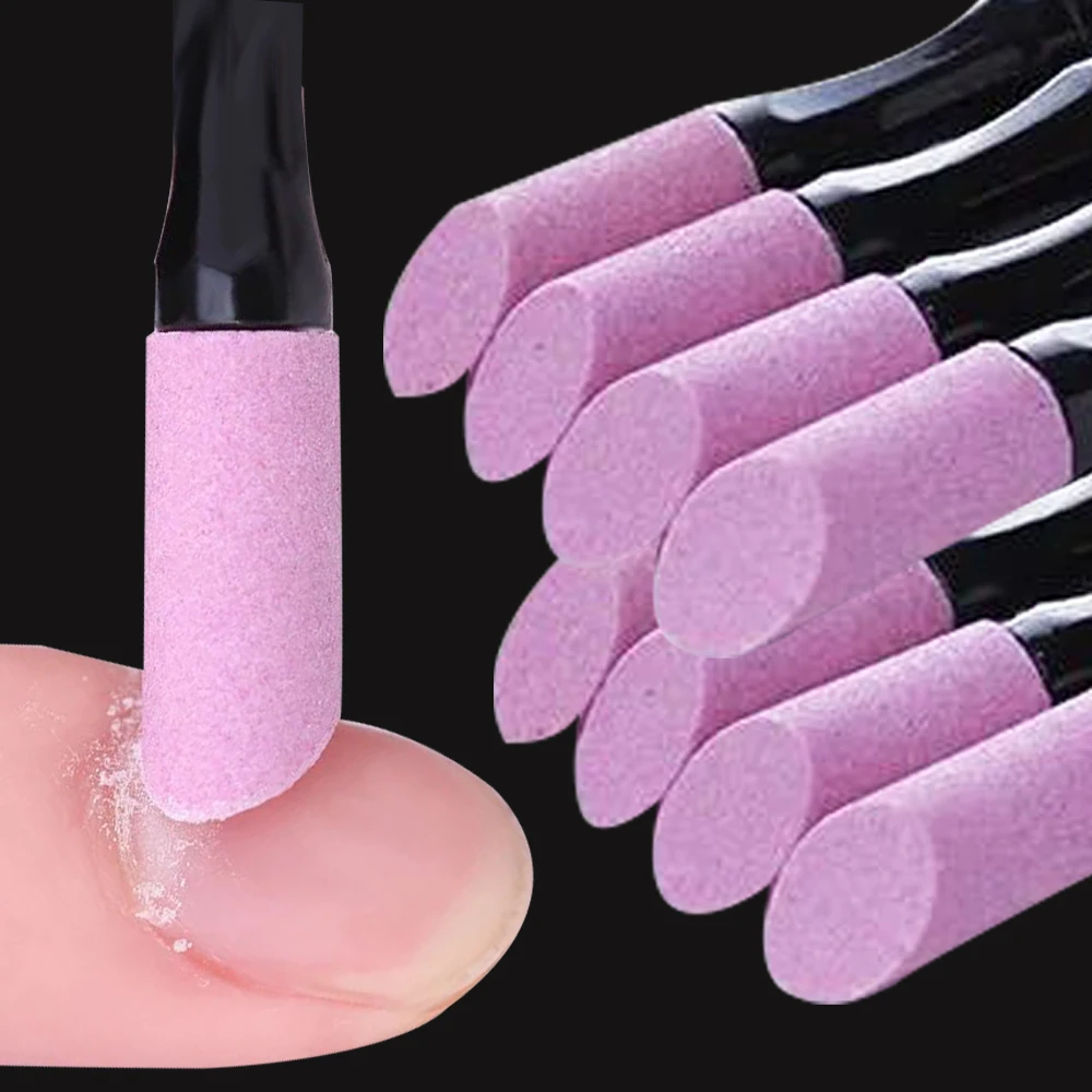 Nail File Cuticle Stone Pusher Nails Sanding Sticks Nail Art Pen Cuticle Remover Trimmer Buffer Manicure Tools Pushing Dead Skin