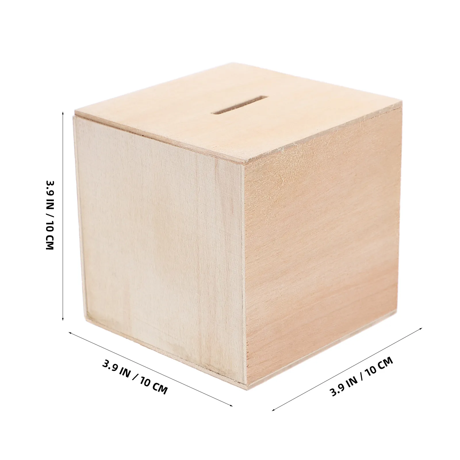 Picture 5: 4 Pcs Wooden Piggy Bank Kids Saving Box Multifunction Unfinished Change Container Storage Decor Diy Craft Project Coin Bank