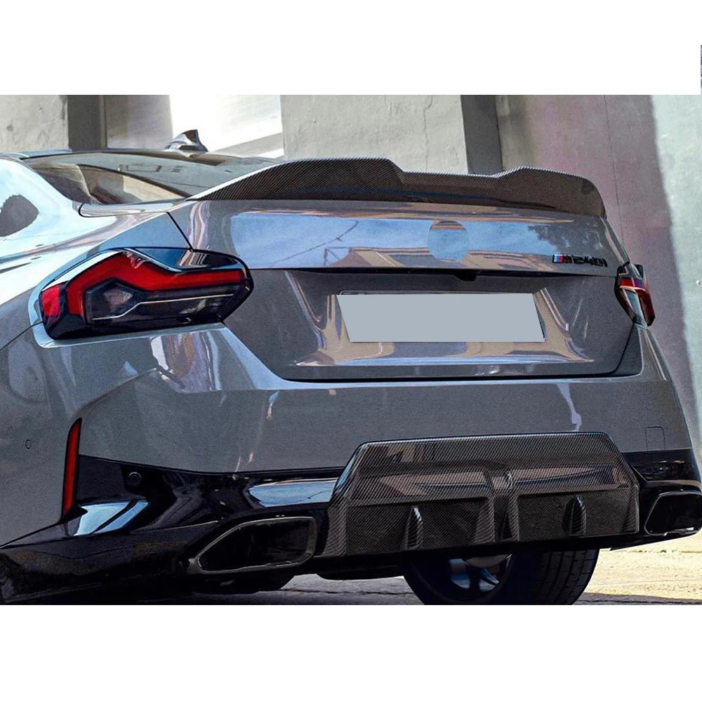 Dry Carbon Fiber Rear Bumper Diffuser Spoiler for BMW G42 New 2Series Coupe 220 230 M240 M Sport  2022UP