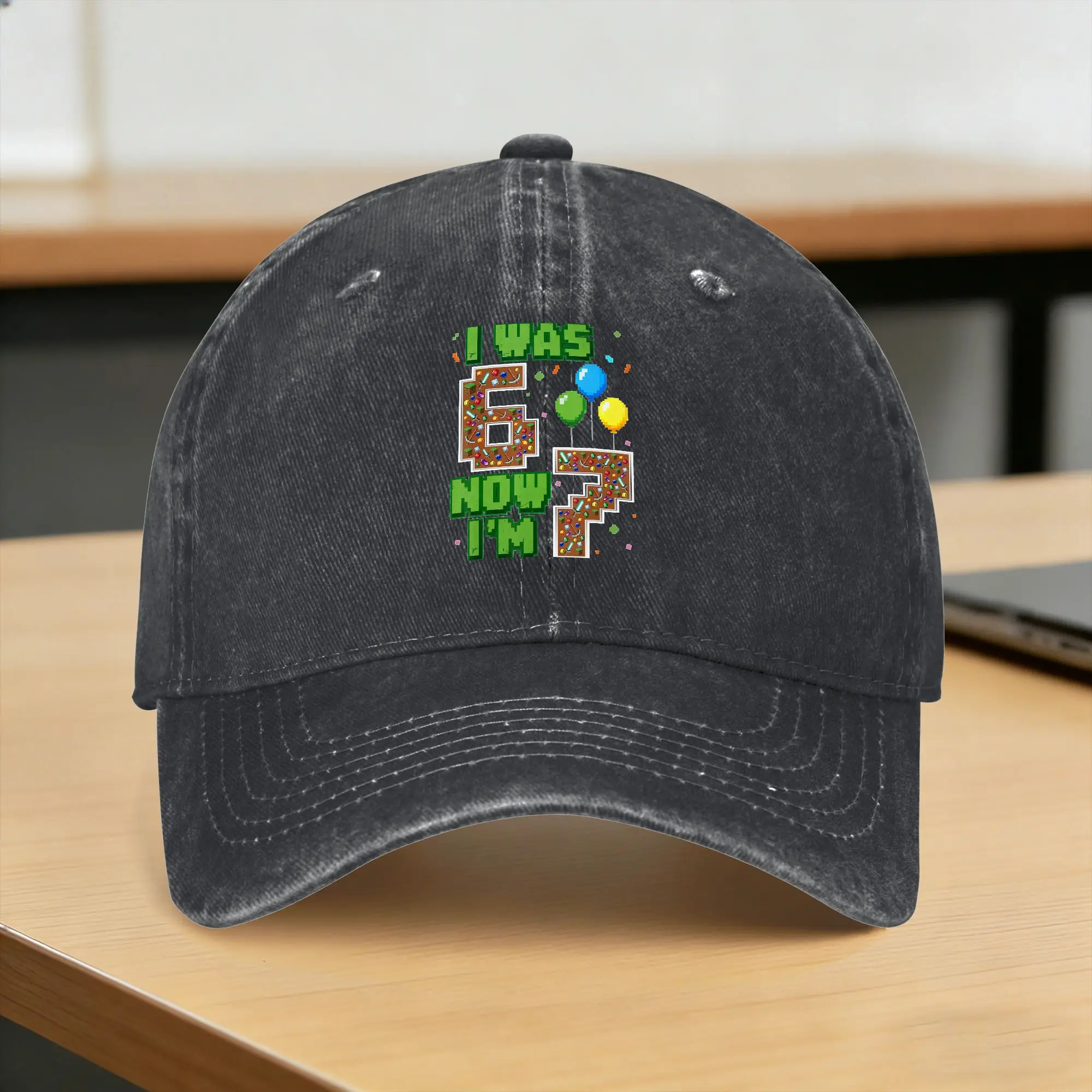 I was 6 Now Im 7 Video Gamer Birthday Boy Gift Casual Baseball Cap Summer  Trucker Hat Sun-Proof Hiking Fishing Snapback Ca