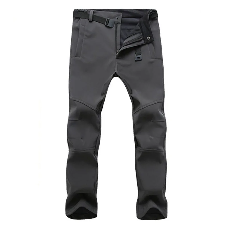 

Winter Men's Waterproof Pants Fleece Warm Cargo Male Camping Hiking Work Casual Soft Trousers Breathable EU Size