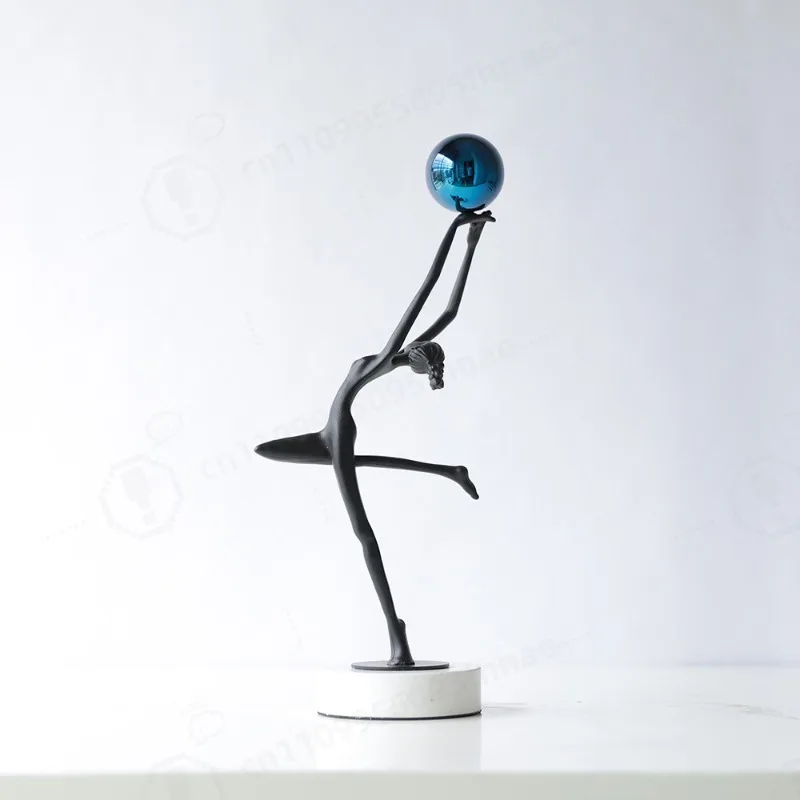 New Italian Abstract Gymnast Goddess Sculpture for Sales Cabinet Decor