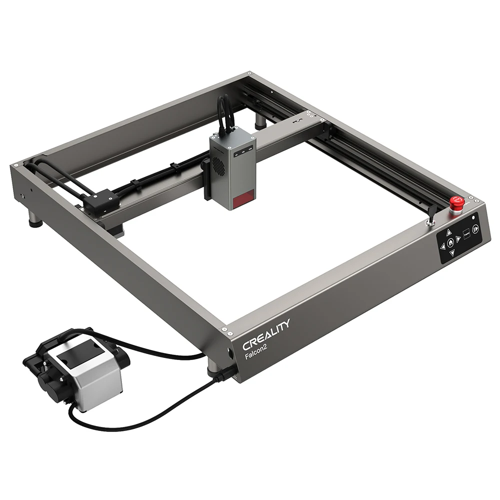 Incisore laser Falcon2 con 4 rialzi aggiuntivi in alluminio da 56 mm e kit ganasce 3 in 1 Potenza laser Pro 22 W