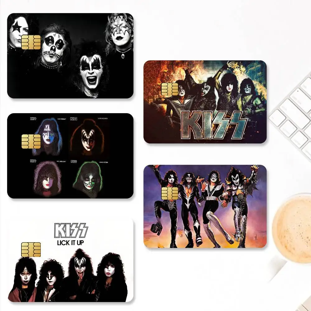 Band Kiss Classic Credit Card Stickers Skin for Bank Debit Decorative Protection 4PCS Anti-scratch Waterproof