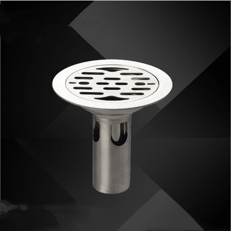 Stainless Steel Floor Drain Round Bathroom Shower Waste Drainer 11.1cm Kitchen Double Anti-odor Floor Drain Grate Cover