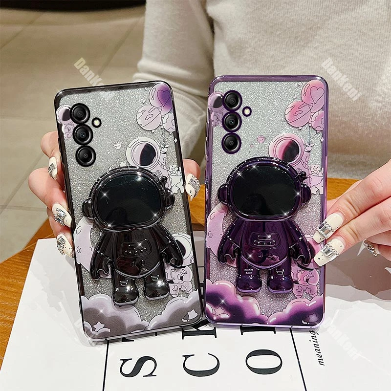 Funda flotante con soporte para teléfono, creatividad, astronauta, para Samsung Galaxy A04S A04 A13 A04E A03 A05 A02S A32 A20S A22 A33 A14 A15
