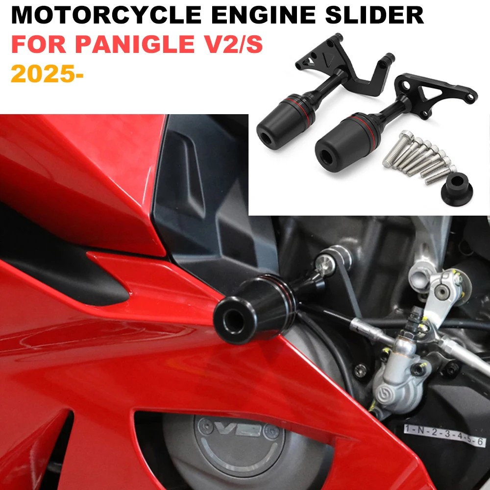 

Защитный слайдер-отбойник для двигателя, комплект защиты рамы от падений, аксессуары для мотоциклов Ducati PANIGALE V2 S v2s 2025 2026