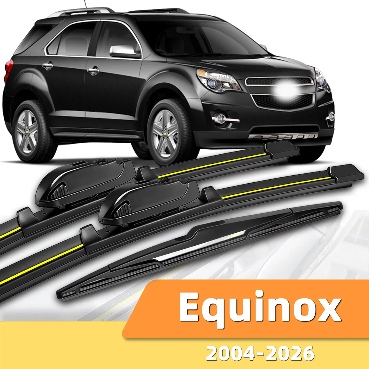 3-teiliges Set Front- und Heckscheibenwischer, geeignet für Chevrolet Equinox 2004-2026, Auto-Windschutzscheiben-Zubehör 2010 2020 2024