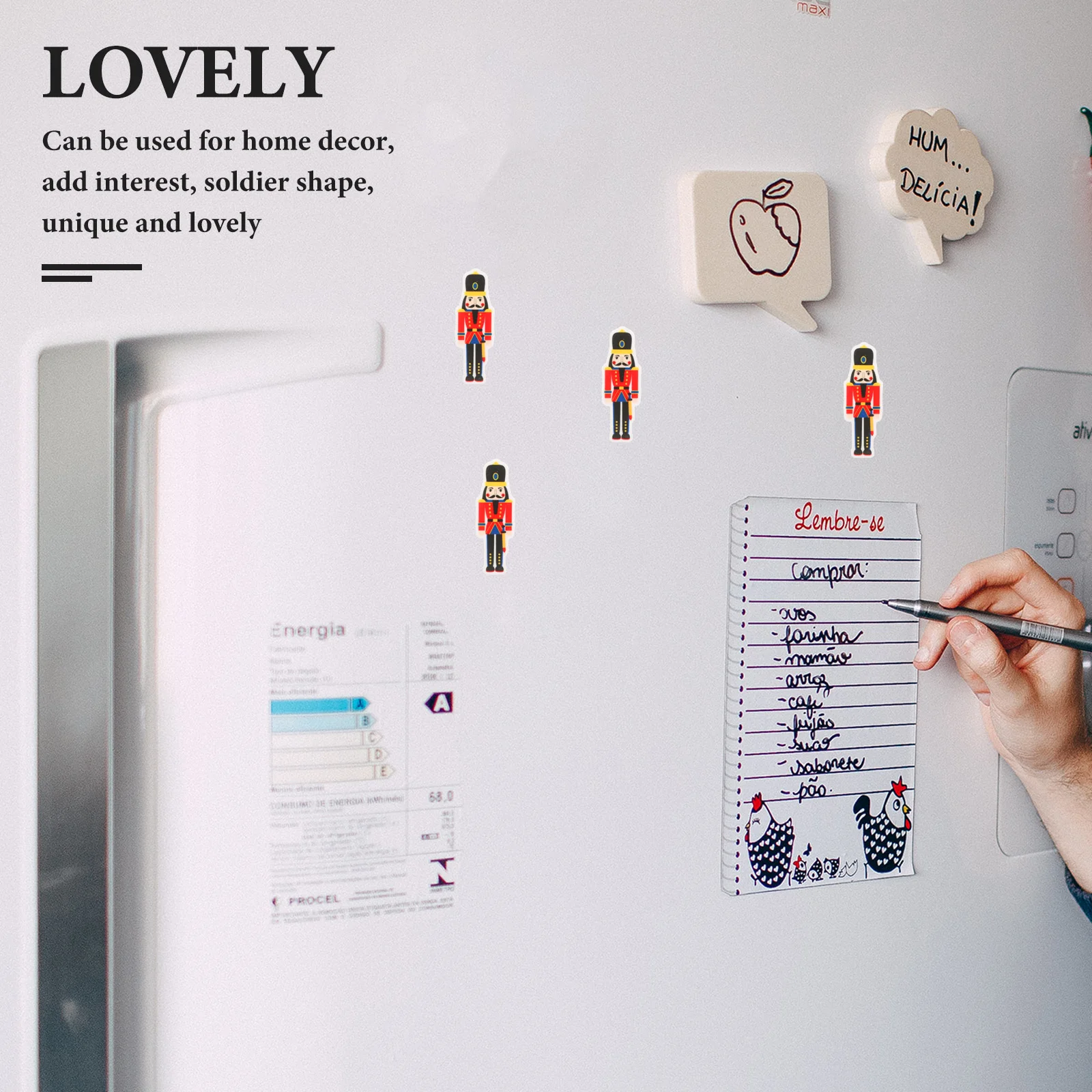 

10Pcs Nutcracker Soldier Fridge Patches Resin Holiday Kitchen Decor Christmas Refrigerator Magnetic Stickers Cabinet Door