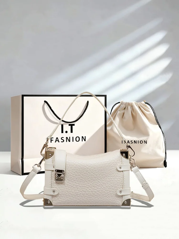 fashionable-commuter-women's-bag-underarm-stone-texture-white-new-2026-design-casual-simple-style-detachable-shoulder-strap