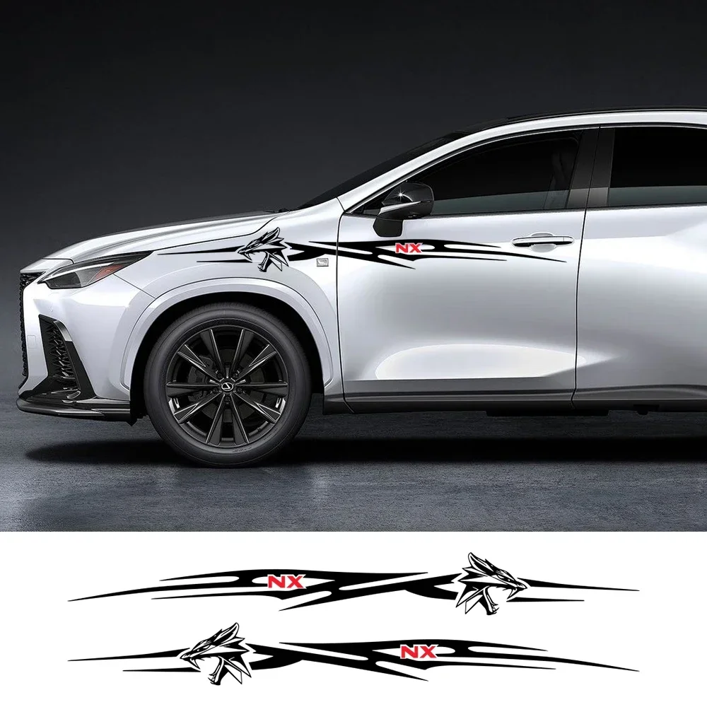 

For Lexus NX 200 350 300 300H 350H 450H 200T Wolf Tribe Door Sticker Vinyl Decals Sporty Line Design Auto Tuning Accessories