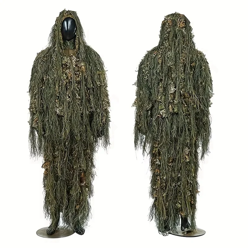 A29Z-Adult Outdoor Ghillie Suit Hunting Cloth Woodland 3D Bionic Leaf Uniform Camouflage Suits Set Photography Clothes view 4