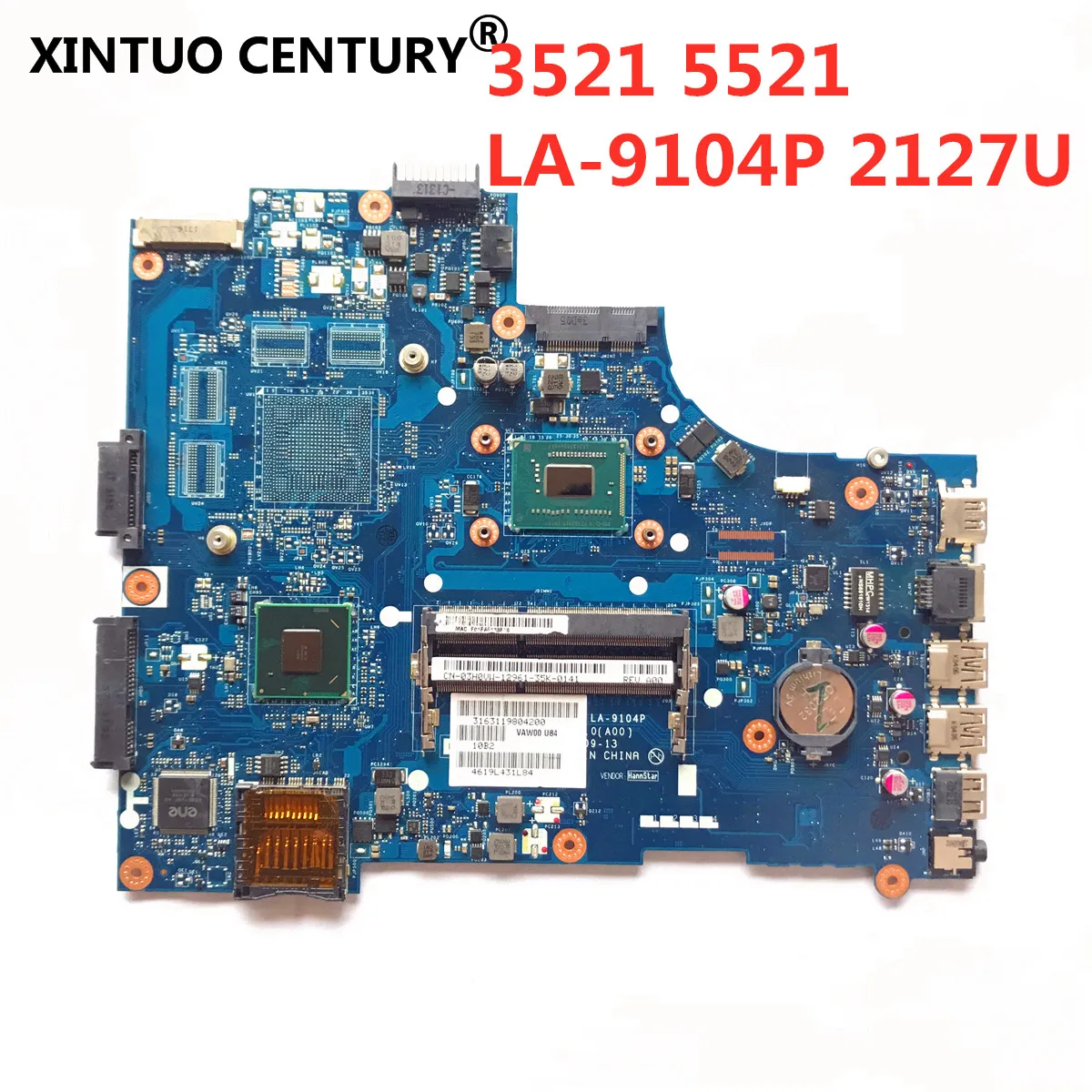 

LA-9104P laptop motherboard for dell inspiron 15 3521 5521 VAW00 03H0VW 3H0VW with CPU SR105 2127U 100% test work