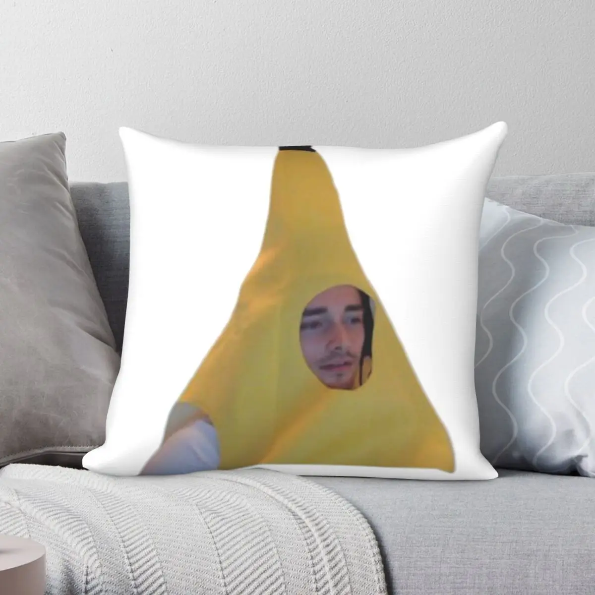 Banana Charles Leclerc Square Pillowcase Polyester Linen Velvet Printed Zip Decorative Pillow Case Room Cushion Wholesale 45x45