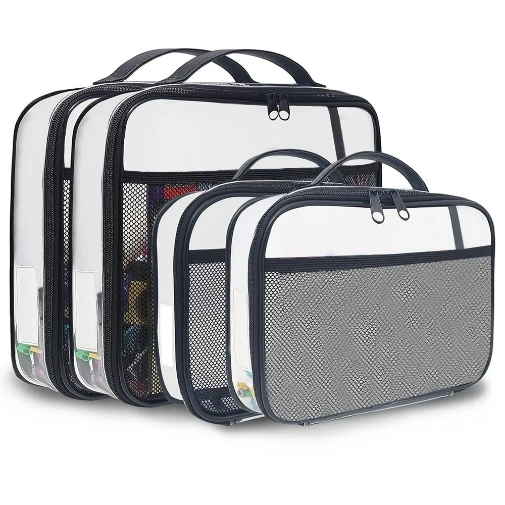 

PVC Transparent Cosmetic Bag Travel Organizer Transparent Make Up Pouch Mesh Doll Accessories Shower Accessories for Travel