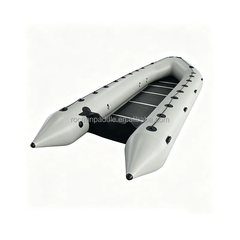 Wholesale Europe Heavy Duty Inflatable Boat Reinforced Thick PVC Big Buoy Tube Wooden Aluminum Floor 7m-10m With Outboard Engine