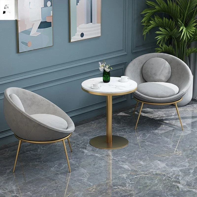 Dessert shop single sofa chair, milk tea shop afternoon tea sofa table and chair combination office negotiation chair