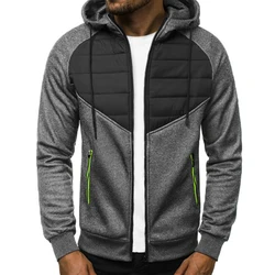 2023  new Men's sports, fitness, leisure sweaters, cardigans, hooded jackets, men's zippered plush sweaters
