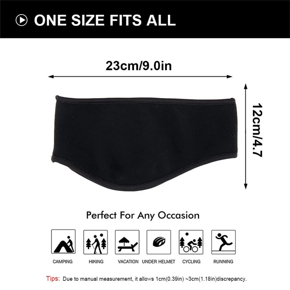 Fleece Ear Warmer Muff Winter Sports Headband Ear Muffs Headband for Men Women Running Skiing Outdoor Ear Warmer Sweatband