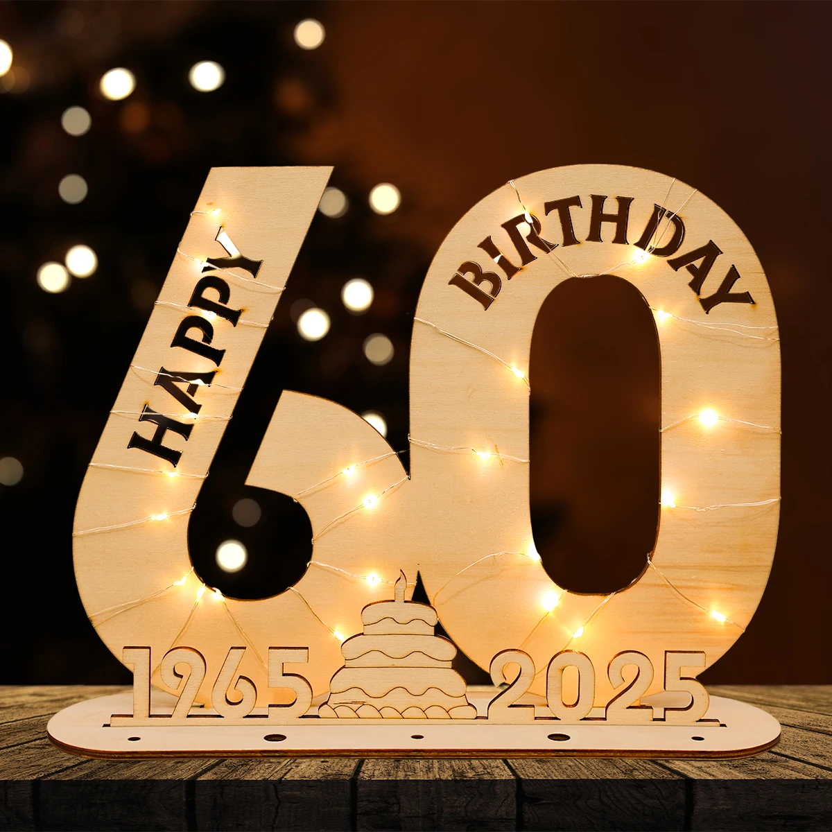 Деревянные светодиодные цифры на день рождения с подсветкой, вывеска «сделай сам», освещение для художественных ремесел, украшения для дня рождения «сделай сам», возраст 18, 30, 40, 50, 60